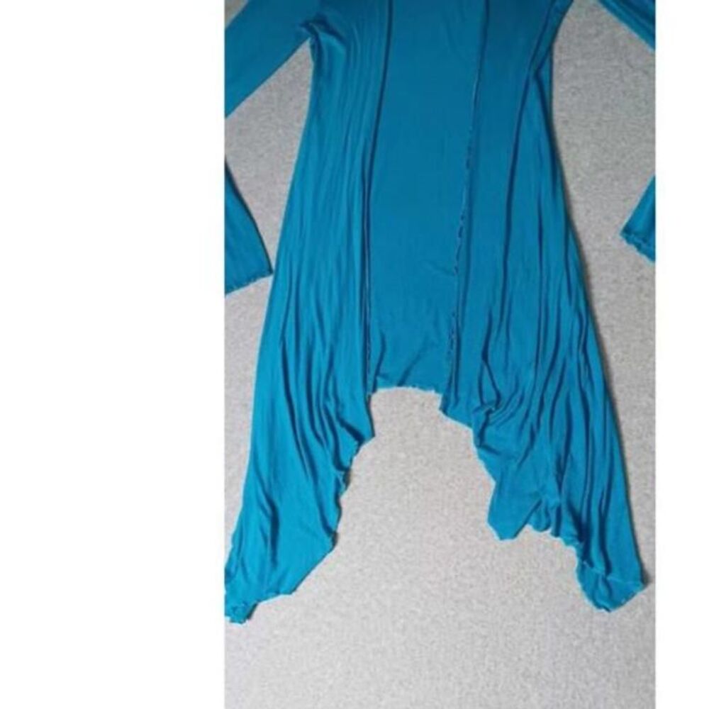 Venus Open Front Long Slinky Cardigan Womens Size One Size Bright Blue... - Picture 4 of 10